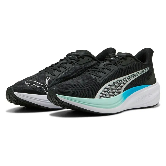 PUMA Darter Pro Running Shoes, Black/Silver/Mint Melt