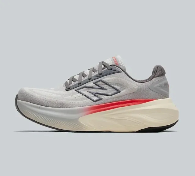 New Balance Men's Fresh Foam X More v6 in Grey/Red Synthetic