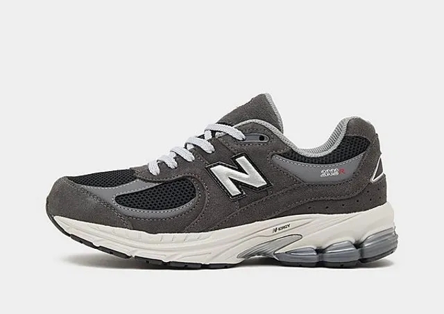 New Balance Kids' 2002 in Black/Grey Leather