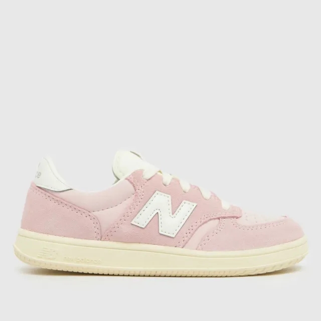 New Balance Kids' T500 in White/Pink Synthetic