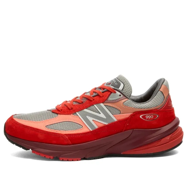 New Balance Unisex Made in USA 990v6 in Red/Grey Suede/Mesh