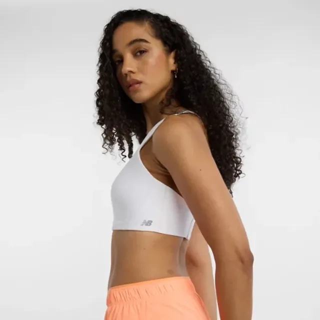 New Balance Women's NB RC Bra in White Poly Knit