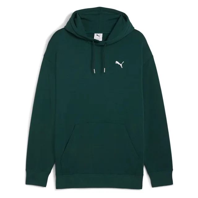 PUMA Wardrobe Ess Relaxed Hoodie Men, Green Terrain