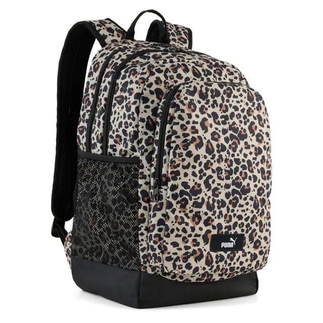 PUMA Academy 29L All-Over Print Backpack, Black/Leopard AOP
