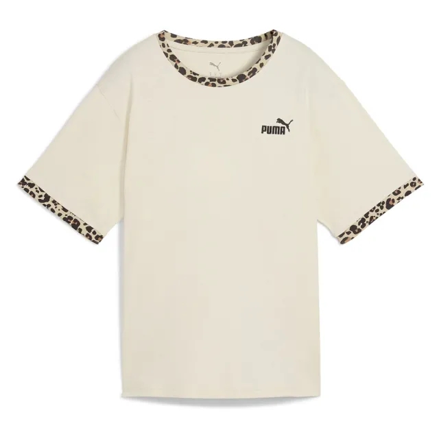 PUMA Essentials Animal Print Relaxed T-Shirt Women, Alpine Snow