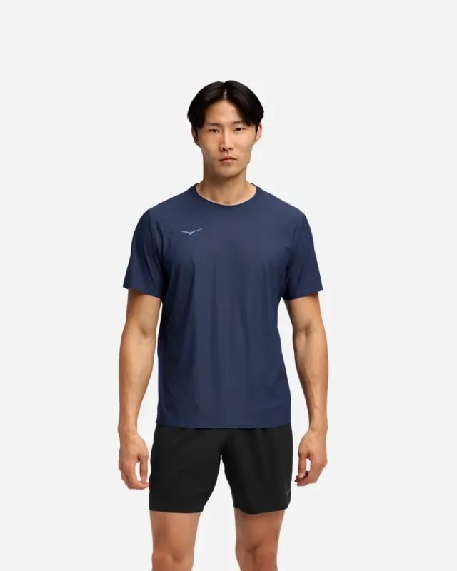 Hoka Men's Airolite Short Sleeve 2.0 In Midnight Blue
