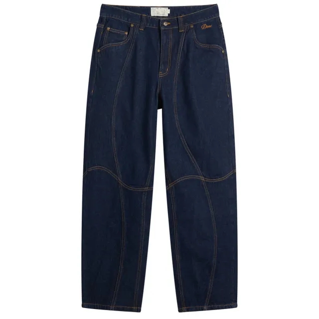 Dime Men's Classic Baggy Denim Pants Indigo Paneled