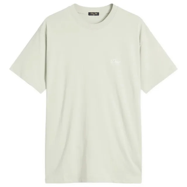 Dime Men's Cursive Small Logo T-Shirt Charcoal Moss
