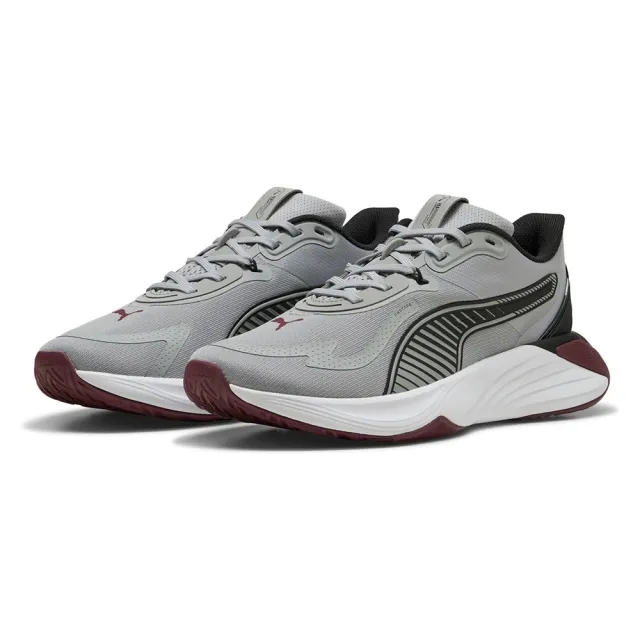PUMA Pwr Hybrid Training Shoes, Grey Echo/Ruby Shimmer/Black