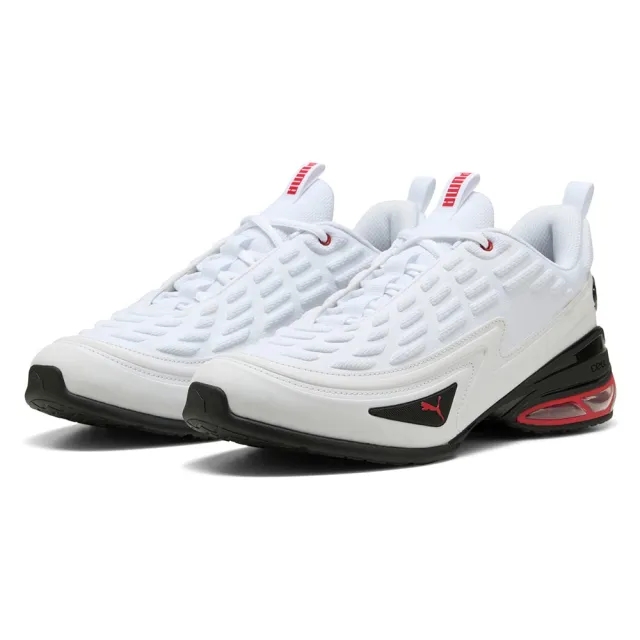 PUMA Meza Sneakers Unisex, White/Black/For All Time Red