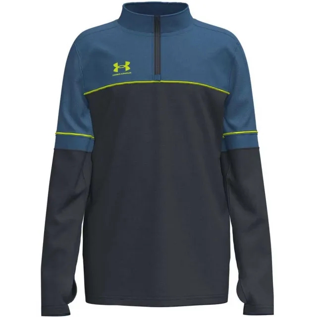 Under Armour  Challenger Training Boys' ¼ Zip Washed Navy / High Vis Yellow YLG (59 - 63 in)