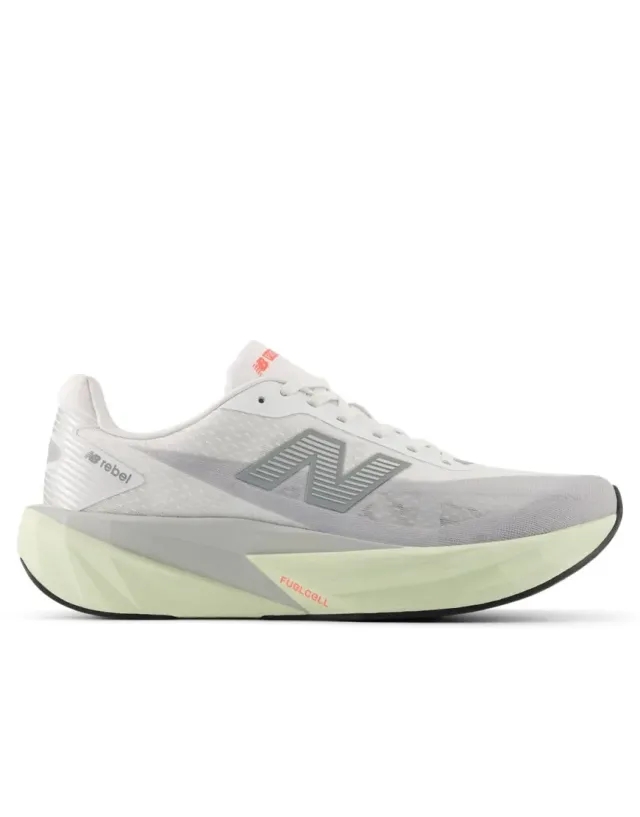 New Balance Women's FuelCell Rebel v5 in Grey/White Synthetic