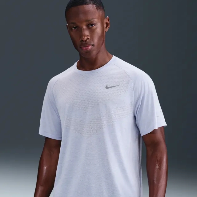 Nike Stride Men's Dri-FIT ADV Short-Sleeve Running Top - Grey - Recycled Polyester