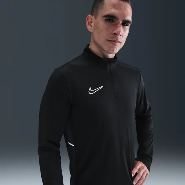 Nike Academy Men's Dri-FIT Football Drill Top - Black - Sustainable Materials