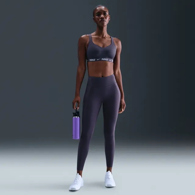 Nike Universa Women's Medium-Support High-Waisted 7/8 Leggings with Pockets - Grey - Recycled Polyester Minimum