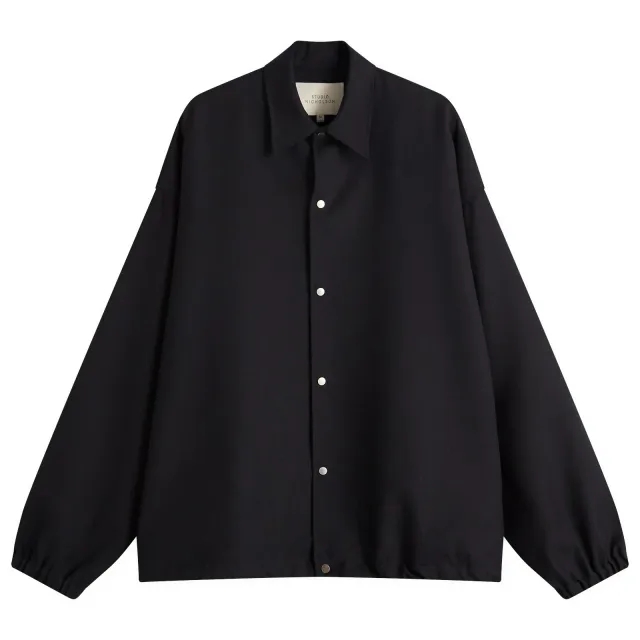 Studio Nicholson Men's Wool Coach Jacket Darkest Navy