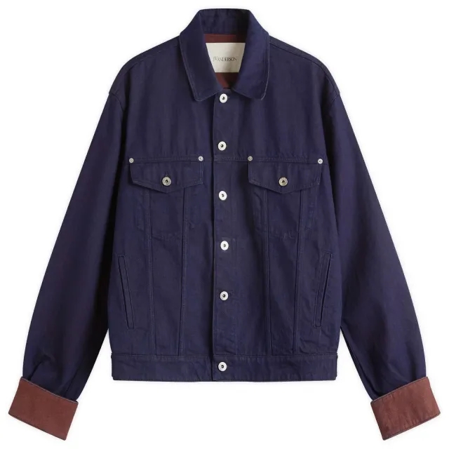 JW Anderson Men's Turn Up Cuff Jacket Blue/Red
