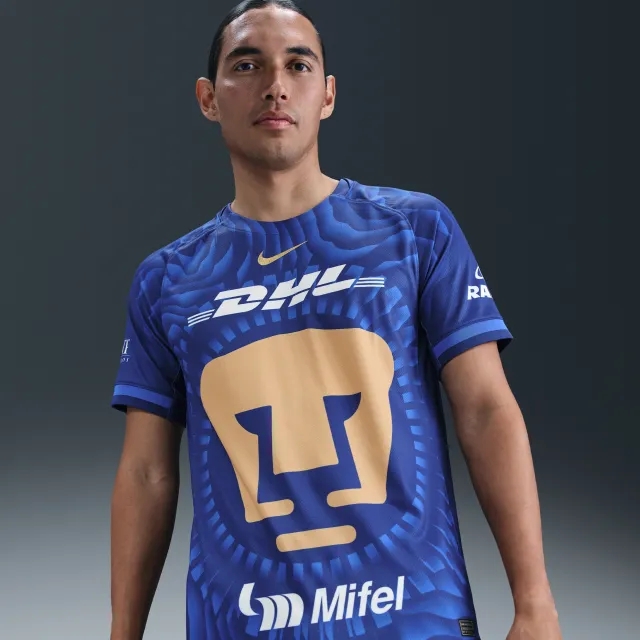 Pumas UNAM 2025/26 Stadium Away Men's Nike Dri-FIT Football Replica Shirt - Blue - Polyester