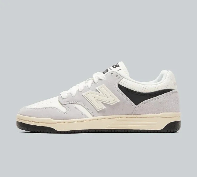 New Balance Men's 480 in Grey/White Suede/Mesh