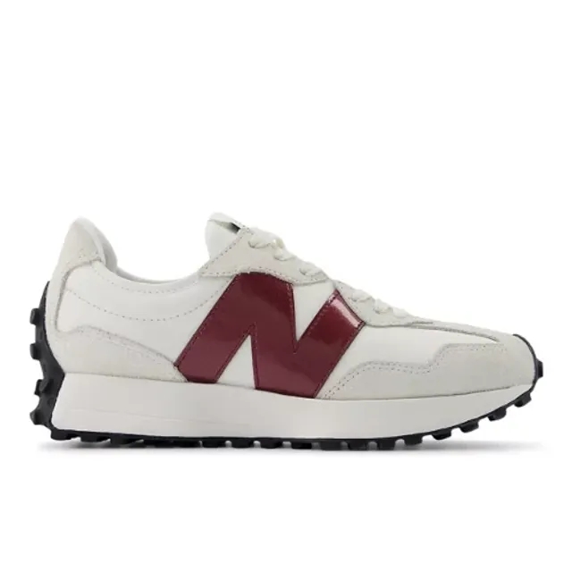 New Balance Women's 327 in White/Red Synthetic