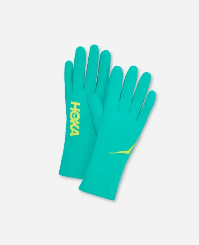Hoka Airolite Run Gloves In Electric Aqua
