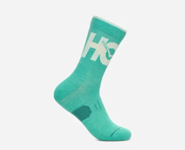 Hoka Crew Run Sock In Shoreline