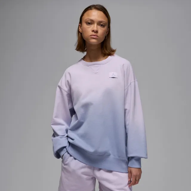 Nike Jordan Flight Fleece Women's French Terry Crew-Neck Sweatshirt - Purple - Cotton/Polyester