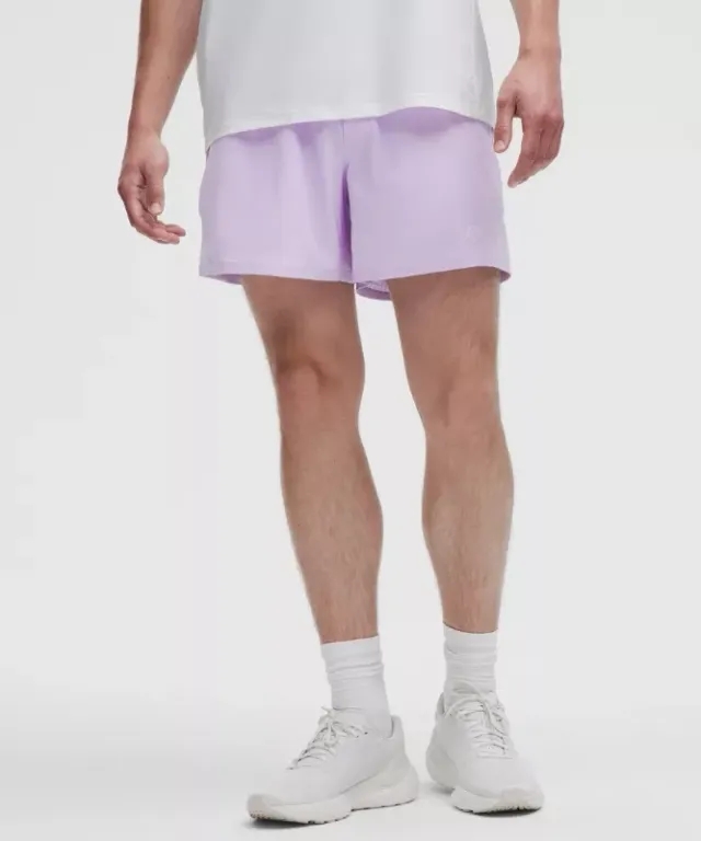 lululemon – Men's Striped Tennis Shorts – 5" – Color Purple – Size L