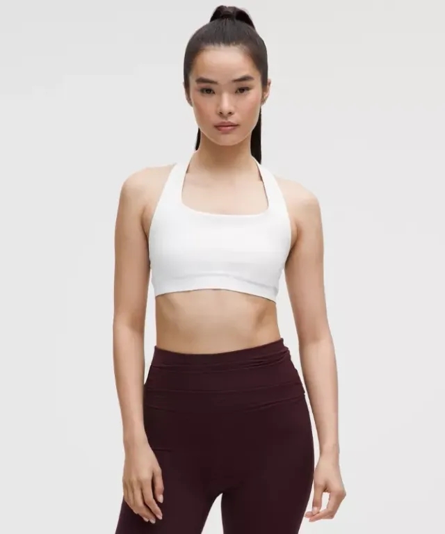 lululemon – Women's FlexyFlex T-Back Yoga Sports Bra Light Support, A-C Cups – Color White – Size L/XL