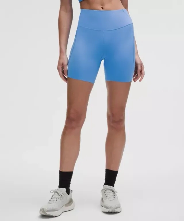 lululemon – Women's Fast and Free High-Rise Shorts 5 Pocket – 6" – Color Blue – Size 0