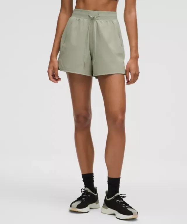 lululemon – Women's License to Train High-Rise Shorts – 4" – Color Green/Pastel – Size 0