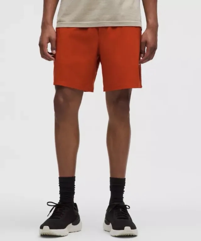 lululemon – Men's Pace Breaker Linerless Shorts – 7" – Color Orange – Size 3XL
