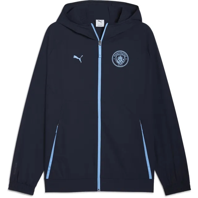 Manchester City PUMAtech Woven Jacket Men, Dark Blue