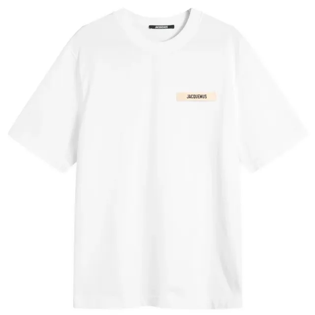 Jacquemus Men's Grosgrain Logo T-Shirt White