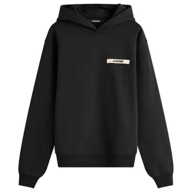 Jacquemus Men's Grosgrain Hoodie Black
