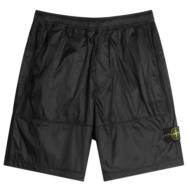 Stone Island Men's Ripstop Light Nylon Shorts Lead Grey