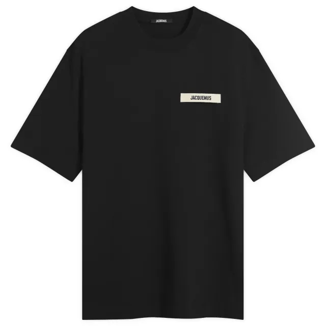 Jacquemus Men's Grosgrain Logo T-Shirt Black