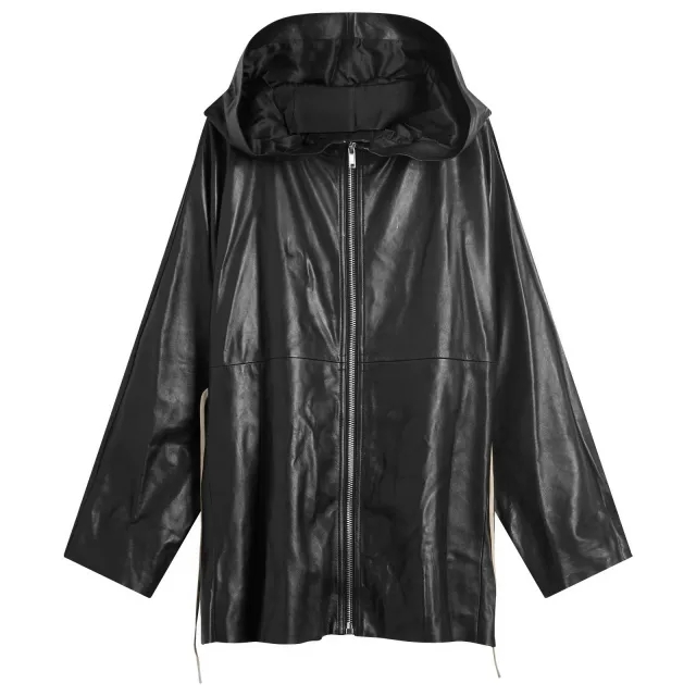 Rick Owens Women's Zip Front Hooded Jacket Black