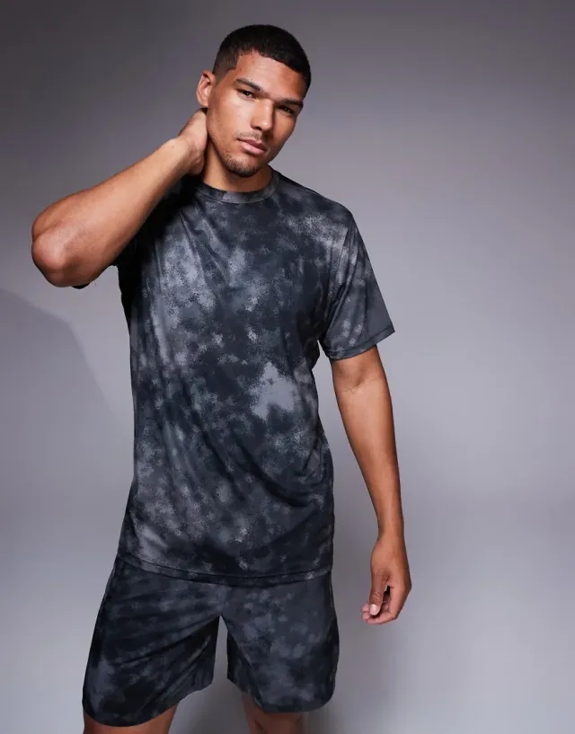 Adidas Train Essentials Seasonal All Over Print Short Sleeve T-shirt