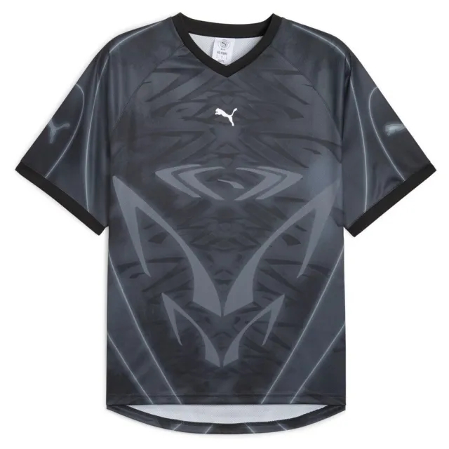 PUMAtech All-Over Print Relaxed Football Jersey Unisex, Black/AOP