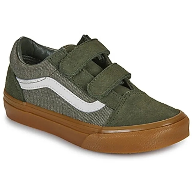 Vans  Old Skool V  girls's Children's Shoes (Trainers) in Kaki