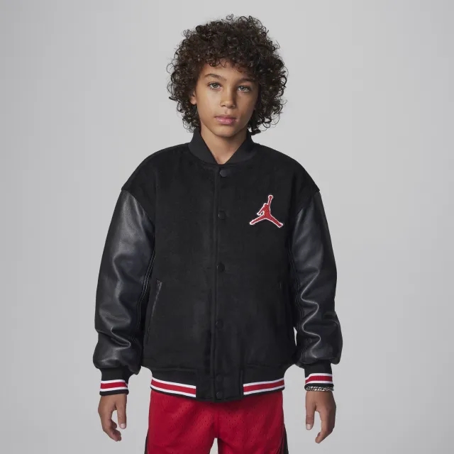 Nike Jordan Older Kids' Varsity Jacket - Black