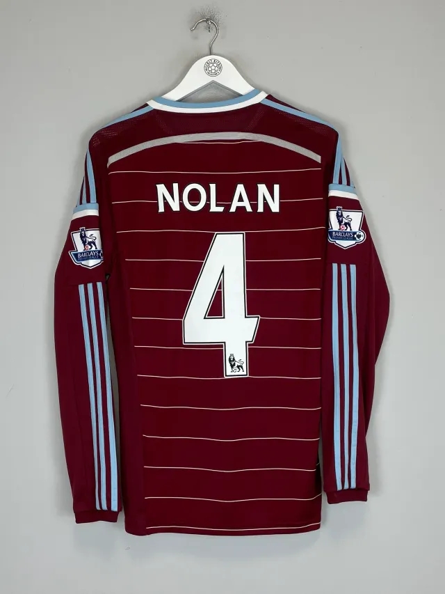 2014/15 WEST HAM NOLAN #4 L/S HOME SHIRT (M) ADIDAS | Cult Kits