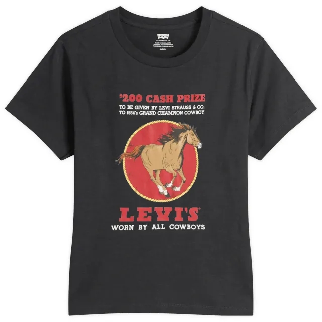 Levi's Women's Horse Print T-Shirt Pirate Black