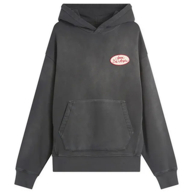 AMIRI Men's Station Patch Oversized Hoodie Black