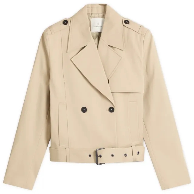 Anine Bing Women's Greer Trench Jacket Oatmeal