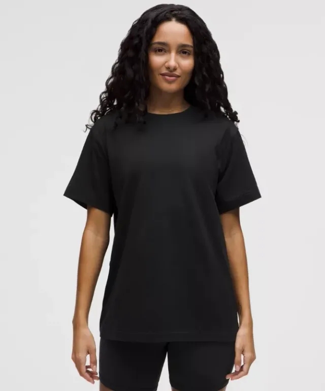 lululemon – Women's All Yours Organic Crewneck T-Shirt – Color Black – Size L