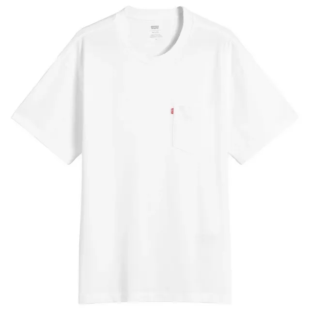 Levi's Men's Red Tab Excusive Heavyweight Pocket T-Shirt Bright White