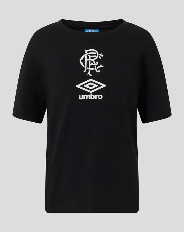 Castore Rangers Junior 25/26 Travel Short Sleeve Tee - White/red