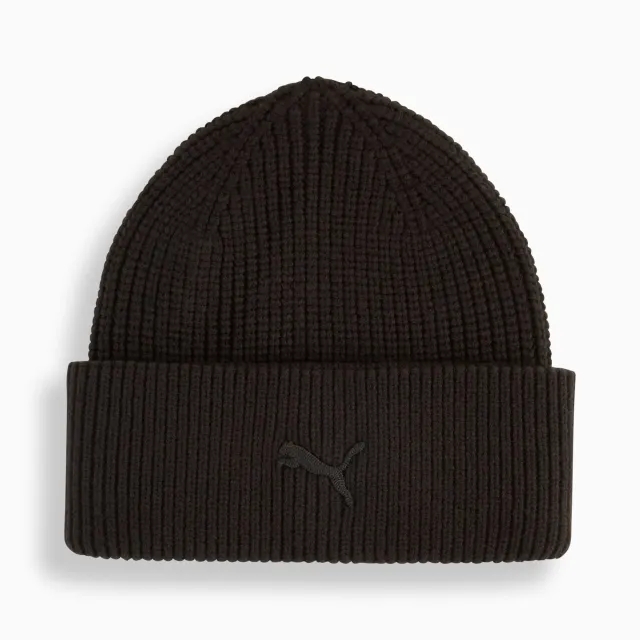 PUMA Wardrobe Essentials Chunky Mid Crown Beanie Hat, Black